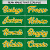 Custom Kelly Green Gold Raglan Sleeves Varsity Full-Snap Letterman Two Tone Jacket Hoodie