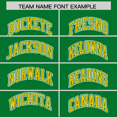 Custom Gold Kelly Green Split Fashion Varsity Full-Snap Letterman Two Tone Jacket Hoodie