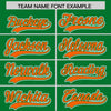 Custom Orange Kelly Green Split Fashion Varsity Full-Snap Letterman Two Tone Jacket Hoodie