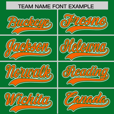 Custom Orange Kelly Green Split Fashion Varsity Full-Snap Letterman Two Tone Jacket Hoodie