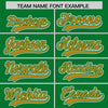 Custom Old Gold Kelly Green Split Fashion Varsity Full-Snap Letterman Two Tone Jacket Hoodie