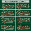Custom Cream Green Split Fashion Varsity Full-Snap Letterman Two Tone Jacket Hoodie