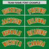 Custom Orange Kelly Green Split Fashion Varsity Full-Snap Letterman Two Tone Jacket Hoodie
