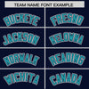Custom Aqua Navy Split Fashion Varsity Full-Snap Letterman Two Tone Jacket Hoodie