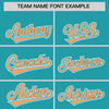 Custom Orange Aqua Split Fashion Varsity Full-Snap Letterman Two Tone Jacket Hoodie