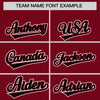 Custom Black Crimson Split Fashion Varsity Full-Snap Letterman Two Tone Jacket Hoodie