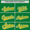 Custom Gold Kelly Green Split Fashion Varsity Full-Snap Letterman Two Tone Jacket Hoodie