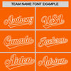 Custom White Orange Split Fashion Varsity Full-Snap Letterman Two Tone Jacket Hoodie