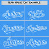 Custom White Powder Blue Split Fashion Varsity Full-Snap Letterman Two Tone Jacket Hoodie