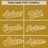 Custom White Old Gold Split Fashion Varsity Full-Snap Letterman Two Tone Jacket Hoodie