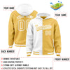 Custom White Khaki Split Fashion Varsity Full-Snap Letterman Two Tone Jacket Hoodie