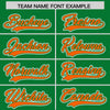 Custom Orange Kelly Green Split Fashion Varsity Full-Snap Letterman Two Tone Jacket Hoodie