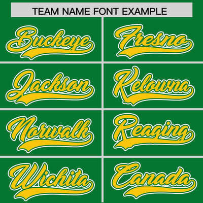 Custom Gold Kelly Green Split Fashion Varsity Full-Snap Letterman Two Tone Jacket Hoodie