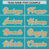 Custom Orange Aqua Split Fashion Varsity Full-Snap Letterman Two Tone Jacket Hoodie