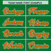 Custom Orange Kelly Green Split Fashion Varsity Full-Snap Letterman Two Tone Jacket Hoodie