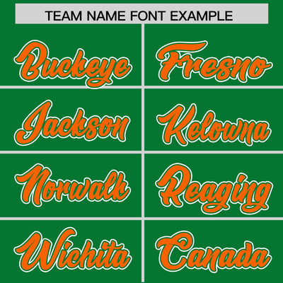 Custom Orange Kelly Green Split Fashion Varsity Full-Snap Letterman Two Tone Jacket Hoodie