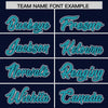 Custom Aqua Navy Split Fashion Varsity Full-Snap Letterman Two Tone Jacket Hoodie
