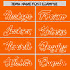 Custom White Orange Split Fashion Varsity Full-Snap Letterman Two Tone Jacket Hoodie