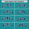 Custom Aqua Black-Aqua Varsity Full-Snap Letterman Classic Jacket Hoodie