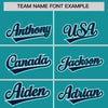Custom Aqua Black-Aqua Varsity Full-Snap Letterman Classic Jacket Hoodie