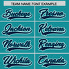 Custom Aqua Black-Aqua Varsity Full-Snap Letterman Classic Jacket Hoodie