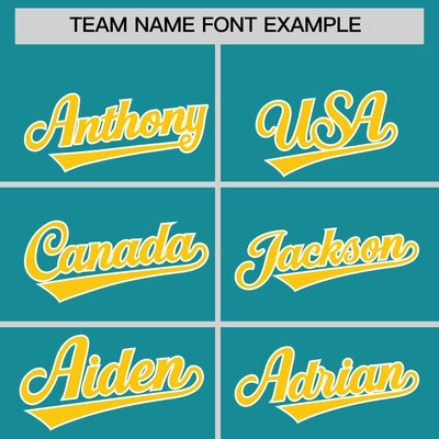 Custom Aqua Gold Varsity Full-Snap Letterman Shoulder Color Block Jacket Hoodie