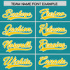Custom Aqua Gold Varsity Full-Snap Letterman Shoulder Color Block Jacket Hoodie