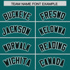 Custom Aqua Black Raglan Sleeves Varsity Full-Snap Letterman Two Tone Jacket Hoodie
