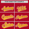 Custom Red Gold Raglan Sleeves Varsity Full-Snap Letterman Two Tone Jacket Hoodie