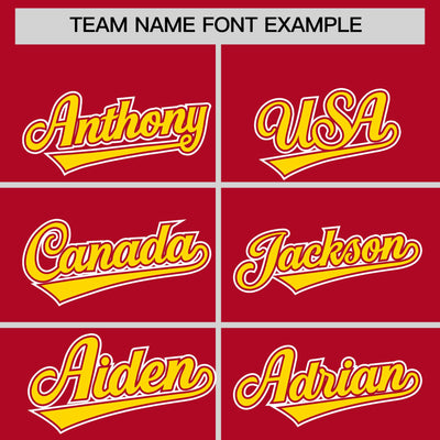 Custom Red Gold Raglan Sleeves Varsity Full-Snap Letterman Two Tone Jacket Hoodie