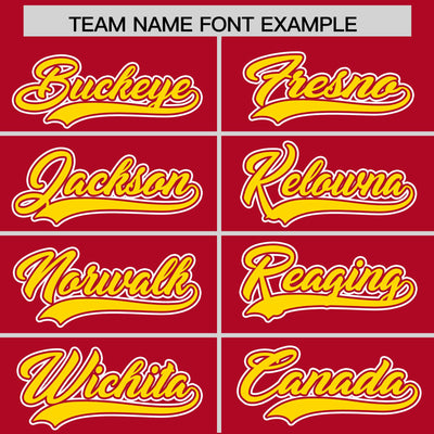 Custom Red Gold Raglan Sleeves Varsity Full-Snap Letterman Two Tone Jacket Hoodie