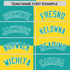 Custom Aqua Gold Varsity Full-Snap Four Squares Color Block Letterman Jacket Hoodie