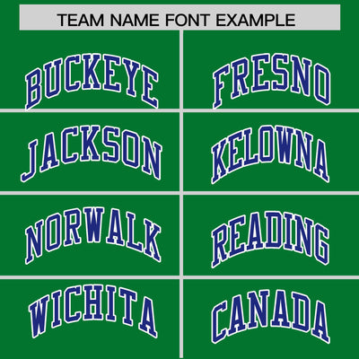 Custom Kelly Green Royal Color Block Varsity Full-Snap Letterman Jacket Hoodie