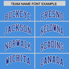 Custom Powder Blue Royal Color Block Varsity Full-Snap Letterman Jacket Hoodie