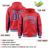 Custom Light Red Royal Color Block Varsity Full-Snap Letterman Jacket Hoodie