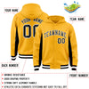 Custom Gold Black Color Block Varsity Full-Snap Letterman Jacket Hoodie
