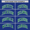 Custom Royal Kelly Green Color Block Varsity Full-Snap Letterman Jacket Hoodie