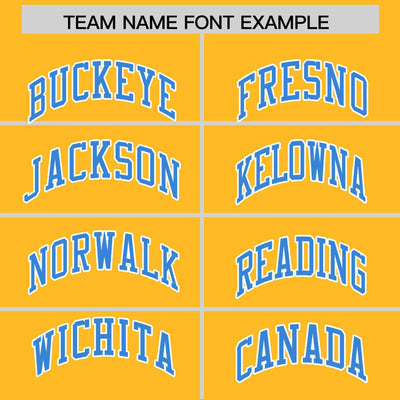 Custom Gold Powder Blue Color Block Varsity Full-Snap Letterman Jacket Hoodie