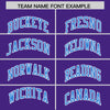 Custom Purple Powder Blue Color Block Varsity Full-Snap Letterman Jacket Hoodie