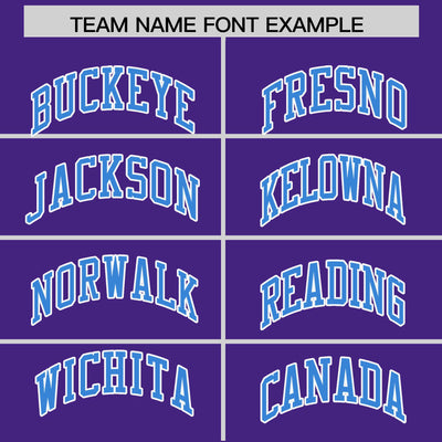 Custom Purple Powder Blue Color Block Varsity Full-Snap Letterman Jacket Hoodie