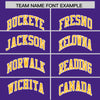Custom Purple Gold Color Block Varsity Full-Snap Letterman Jacket Hoodie