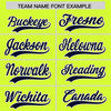 Custom Neon Green Navy Color Block Varsity Full-Snap Letterman Jacket Hoodie