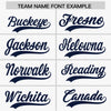 Custom White Navy Color Block Varsity Full-Snap Letterman Jacket Hoodie