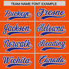 Custom Orange Royal Color Block Varsity Full-Snap Letterman Jacket Hoodie