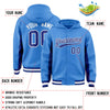 Custom Powder Blue Royal Color Block Varsity Full-Snap Letterman Jacket Hoodie