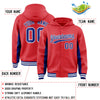 Custom Light Red Royal Color Block Varsity Full-Snap Letterman Jacket Hoodie