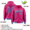 Custom Rose Red Royal Color Block Varsity Full-Snap Letterman Jacket Hoodie