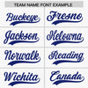 Custom White Royal Color Block Varsity Full-Snap Letterman Jacket Hoodie