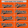Custom Orange Black Color Block Varsity Full-Snap Letterman Jacket Hoodie