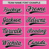 Custom Pink Black Color Block Varsity Full-Snap Letterman Jacket Hoodie